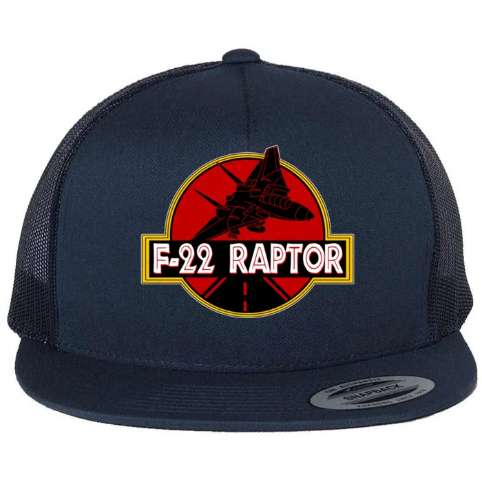 F22 Raptor Fighter Jet Flat Bill Trucker Hat