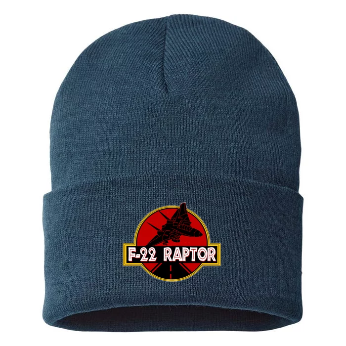 F22 Raptor Fighter Jet Sustainable Knit Beanie