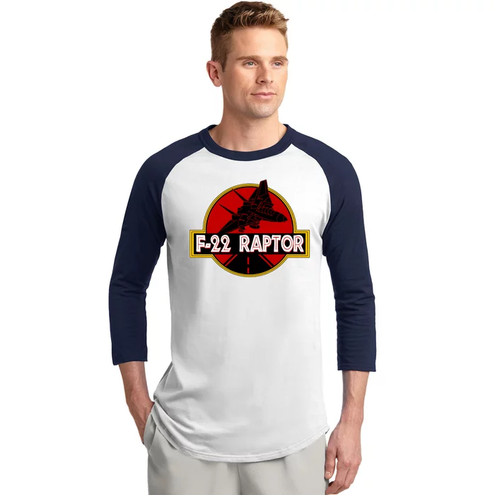 F22 Raptor Fighter Jet Baseball Sleeve Shirt