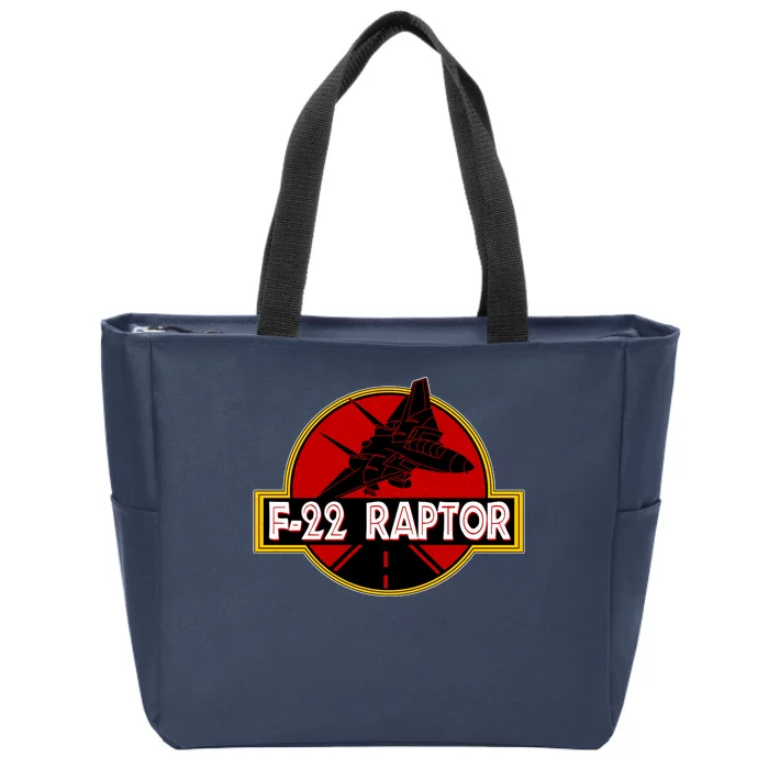 F22 Raptor Fighter Jet Zip Tote Bag