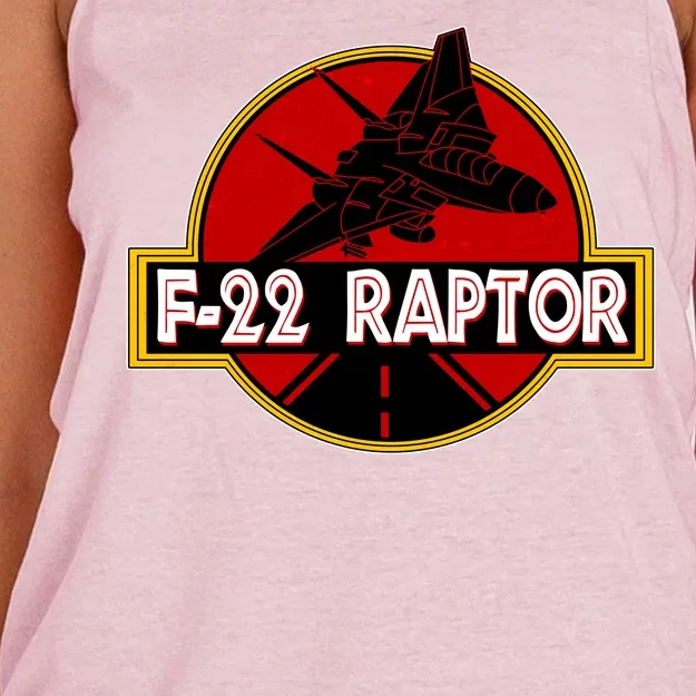 F22 Raptor Fighter Jet Women's Knotted Racerback Tank