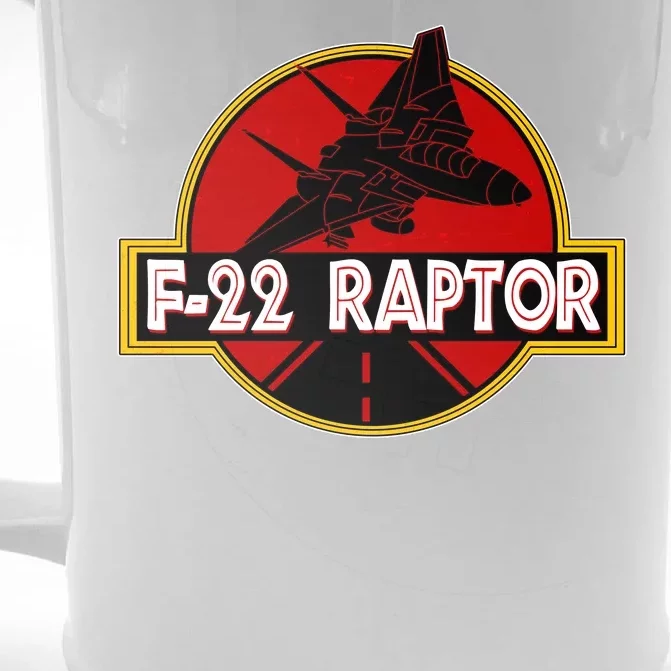 F22 Raptor Fighter Jet Front & Back Beer Stein