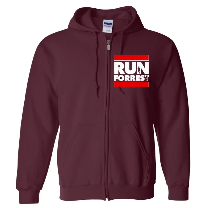 Funny Run Forrest Run Logo Full Zip Hoodie