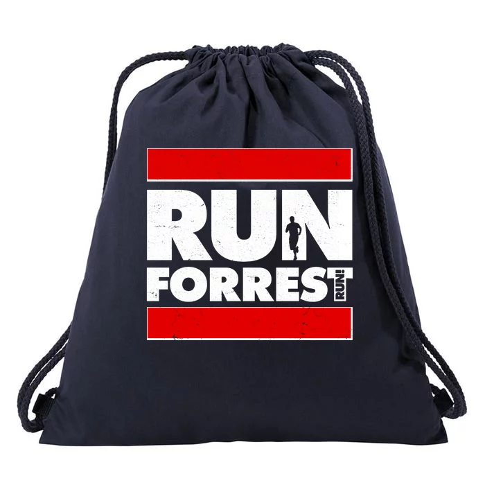 Funny Run Forrest Run Logo Drawstring Bag