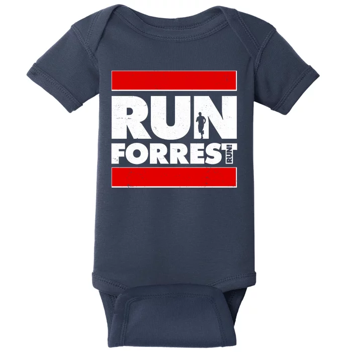 Funny Run Forrest Run Logo Baby Bodysuit