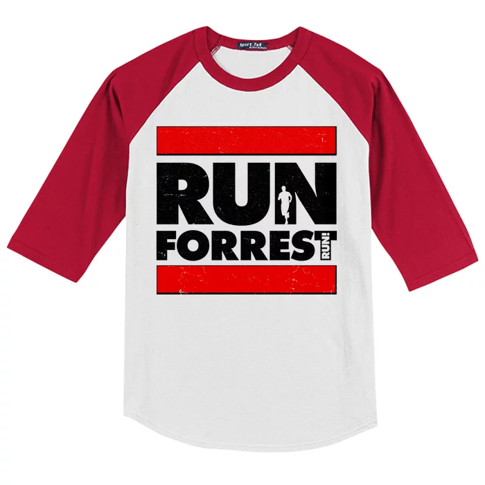 Funny Run Forrest Run Logo Kids Colorblock Raglan Jersey