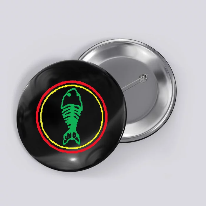 Fishbone Retro Fishing Lover Button