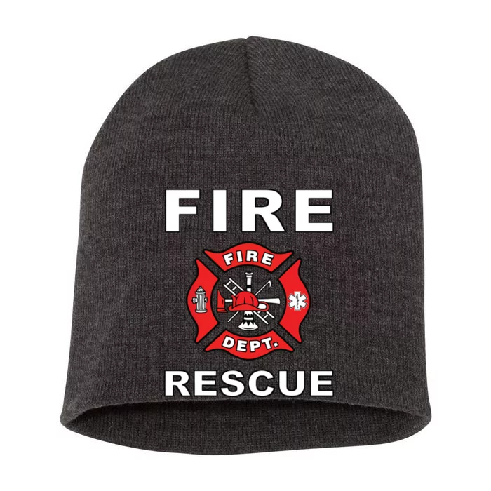 FIRE RESCUE FIRE FIGHTER FIREMAN Short Acrylic Beanie