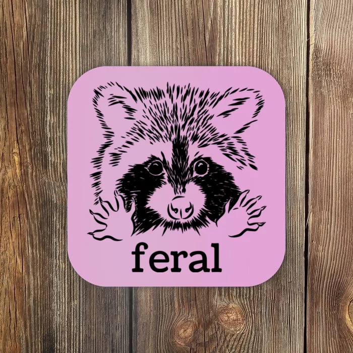 Feral Raccoon Coaster