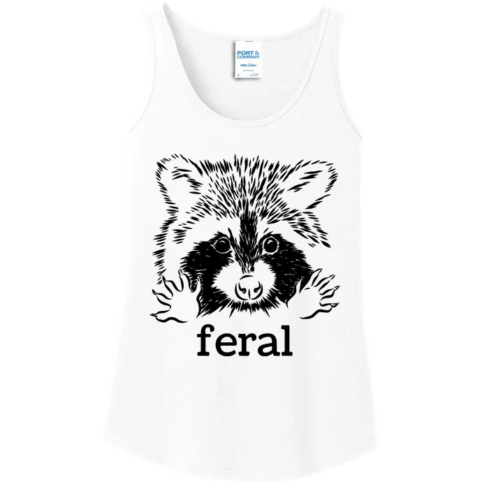 Feral Raccoon Ladies Essential Tank