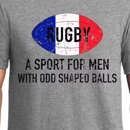 France Rugby Flag With Strange Shaped Balls Pajama Set