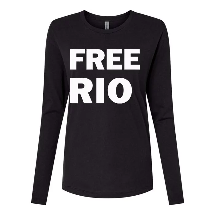 Free Rio For Rio Fans Womens Cotton Relaxed Long Sleeve T-Shirt