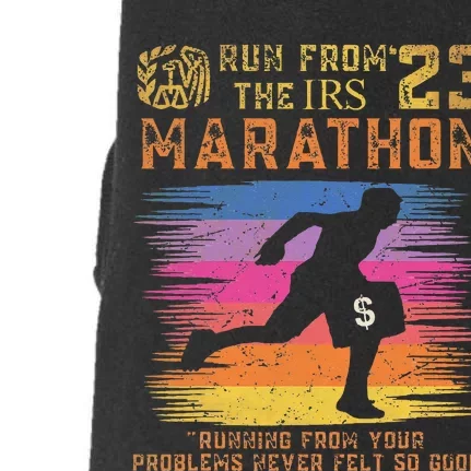 Fun Run from Irs the Marathon 023 Running from Your Problems Doggie 3-End Fleece Hoodie