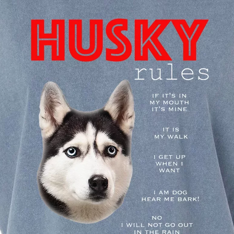 Funny rules for the owner of a Siberian Husky Garment-Dyed Women's Muscle Tee