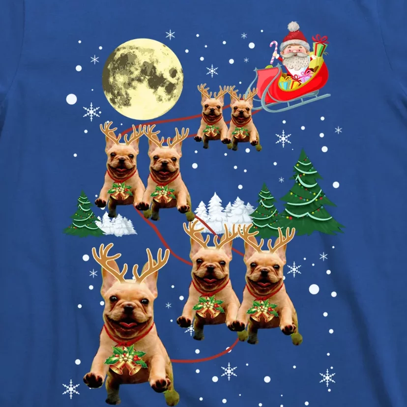 Funny Reindeer Frenchie Xmas Christmas Dog Lovers Gift Cute Gift T-Shirt