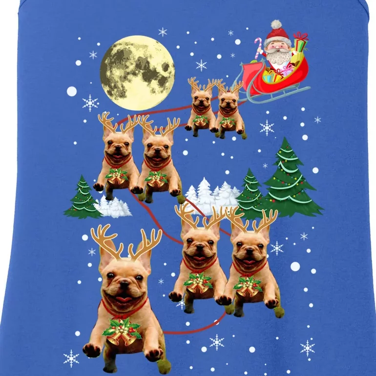 Funny Reindeer Frenchie Xmas Christmas Dog Lovers Gift Cute Gift Ladies Essential Tank