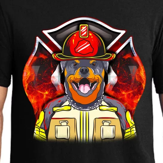 Funny Rottweiler Fire Gift Pajama Set