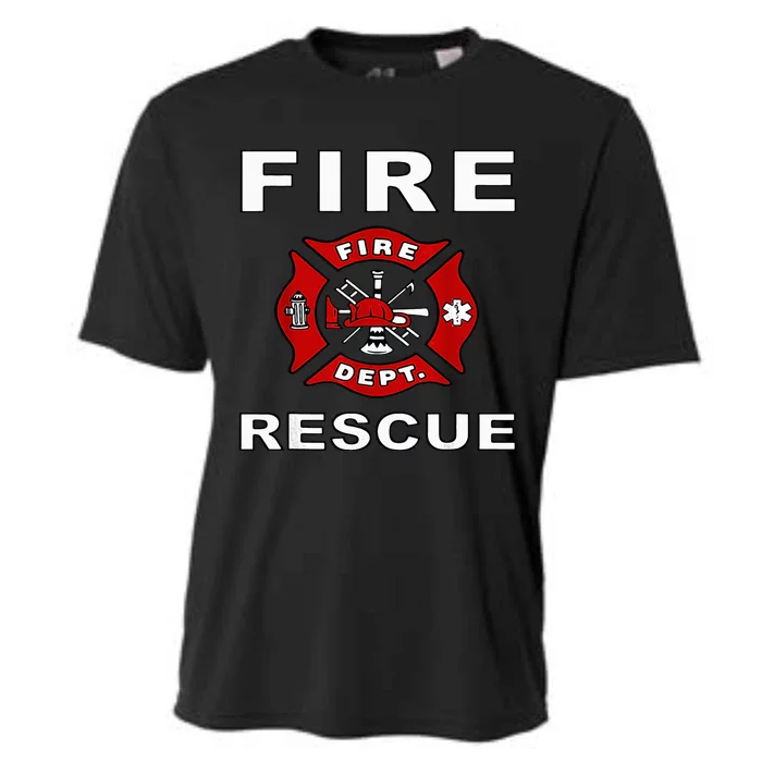 FIRE RESCUE FIRE FIGHTER FIREMAN Cooling Performance Crew T-Shirt