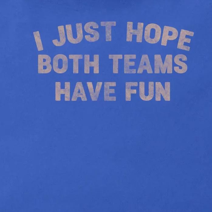 Funny Retro Football I Just Hope Both Teams Have Fun Gift Zip Tote Bag