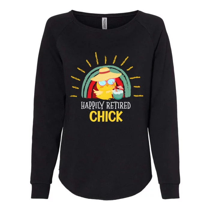 Funny Retirement For Retiree And Happily Retired Chick Gift Womens California Wash Sweatshirt