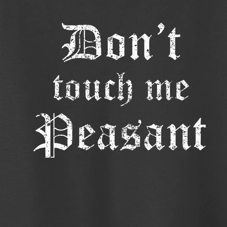 Funny Renaissance Festival Dont Touch Me Peasant Gift Toddler T-Shirt