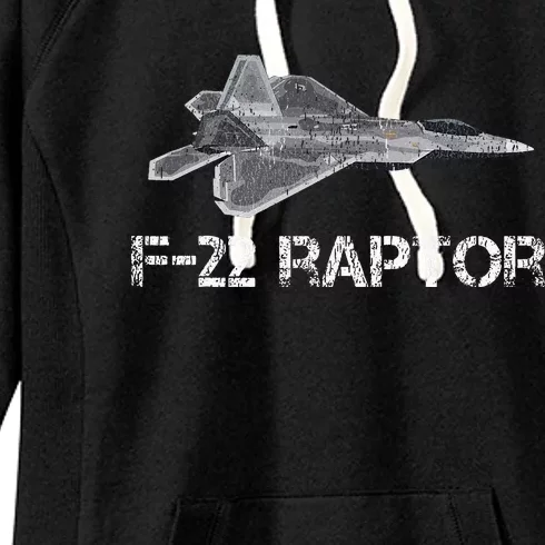 F22 Raptor Fighter Jet Military Pilot Women's Fleece Hoodie