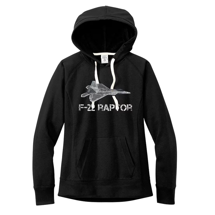 F22 Raptor Fighter Jet Military Pilot Women's Fleece Hoodie