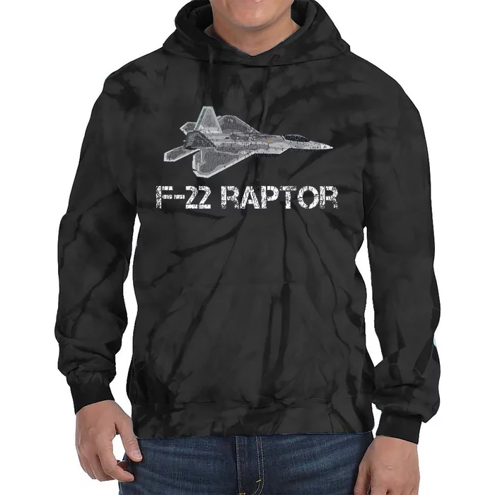 F22 Raptor Fighter Jet Military Pilot Tie Dye Hoodie