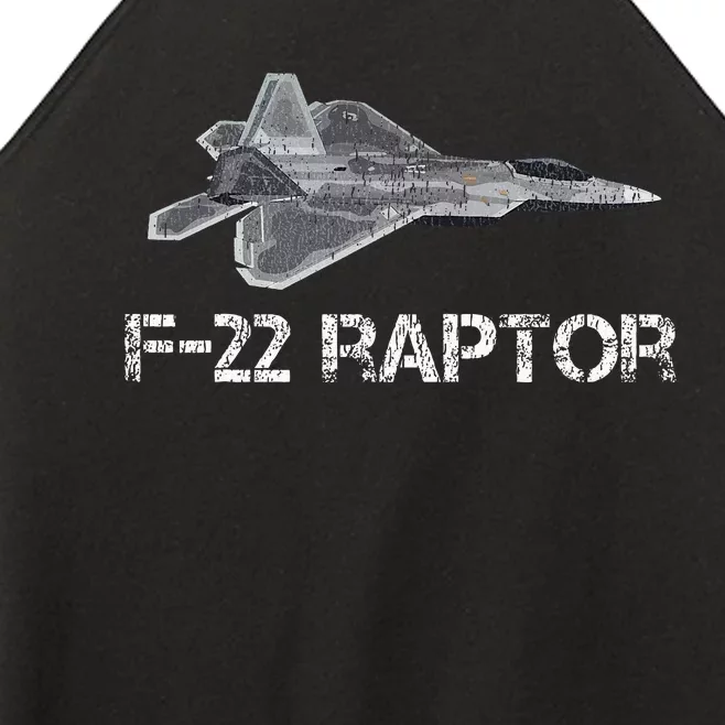 F22 Raptor Fighter Jet Military Pilot Women’s Perfect Tri Rocker Tank