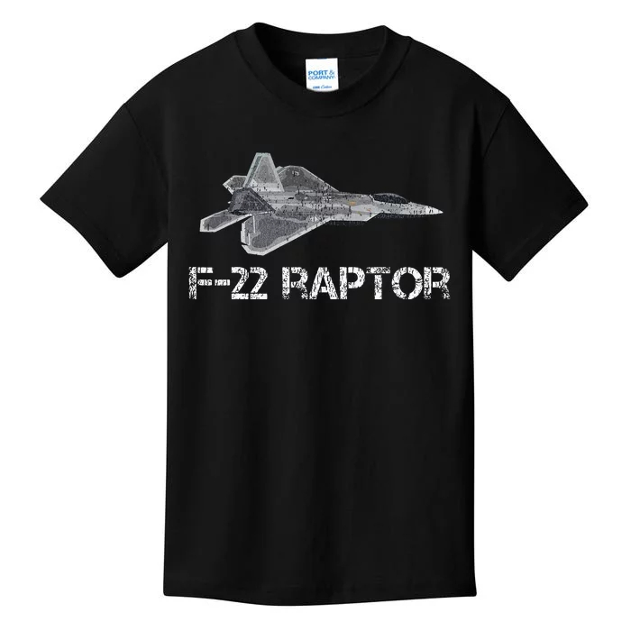 F22 Raptor Fighter Jet Military Pilot Kids T-Shirt