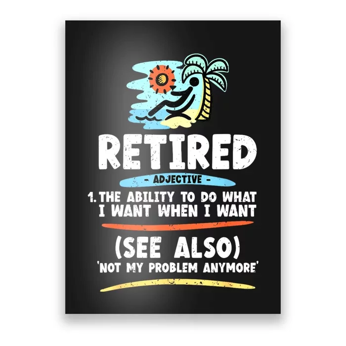 Funny Retired Funny Grandpa Funny Retirement Poster