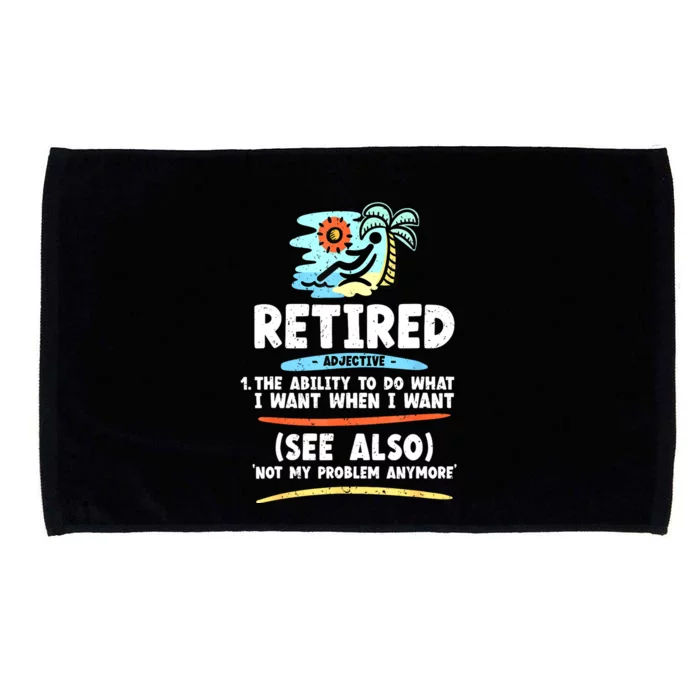 Funny Retired Funny Grandpa Funny Retirement Microfiber Hand Towel