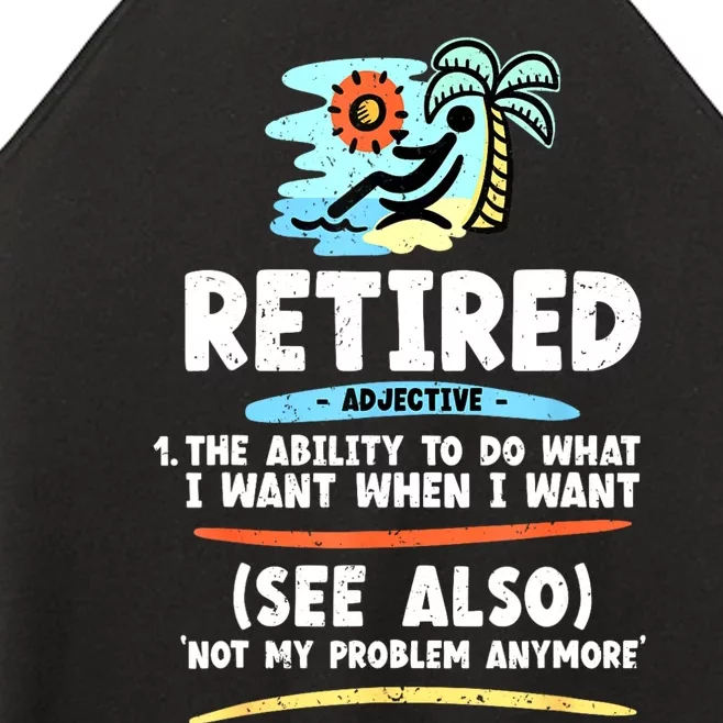 Funny Retired Funny Grandpa Funny Retirement Women’s Perfect Tri Rocker Tank