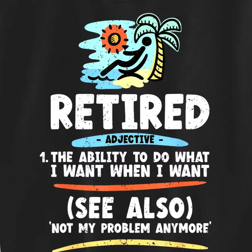 Funny Retired Funny Grandpa Funny Retirement Kids Sweatshirt