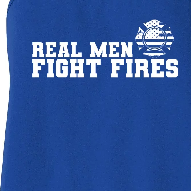 Firefighter Real Fight Fires Usa Cute Gift Women's Racerback Tank