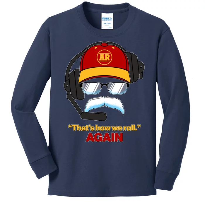 Funny Reid Frozen Mustache ThatS How We Roll Again Kids Long Sleeve Shirt