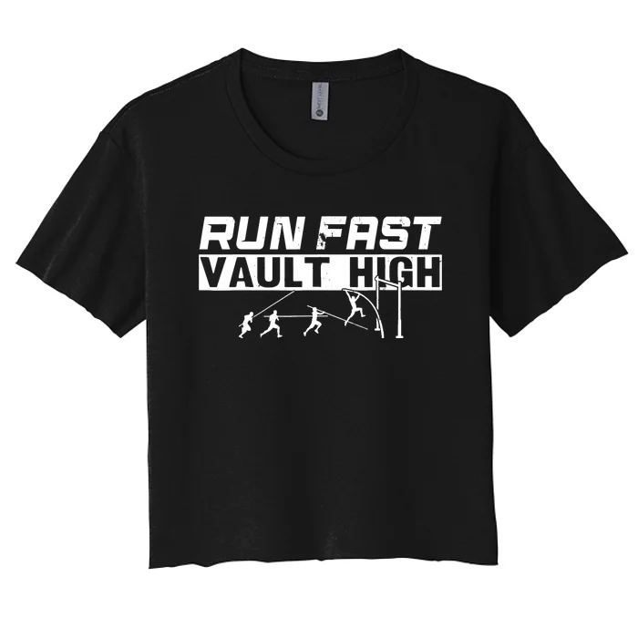 Funny Run Fast Vault High Pole Vault Women's Crop Top Tee