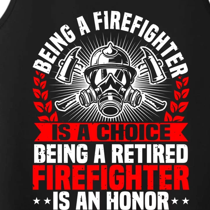 Firefighter Retiret Fire Debt Retired Fire Gift Performance Tank