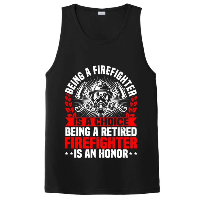 Firefighter Retiret Fire Debt Retired Fire Gift Performance Tank