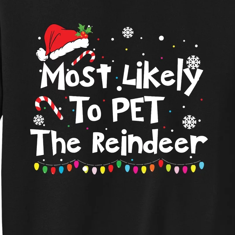 Funny Reindeer Family Christmas Holiday Santa Claus Hat Sweatshirt