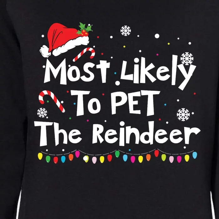 Funny Reindeer Family Christmas Holiday Santa Claus Hat Womens California Wash Sweatshirt