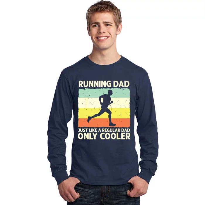 Funny Running For Men Dad Marathon Runner Coach Marathoner Tall Long Sleeve T-Shirt