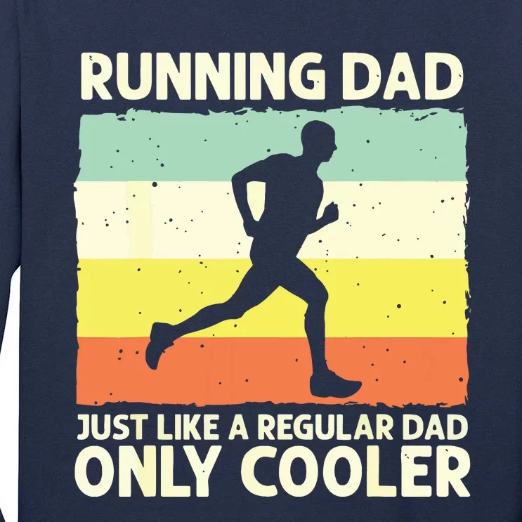 Funny Running For Men Dad Marathon Runner Coach Marathoner Tall Long Sleeve T-Shirt