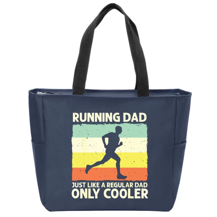 Funny Running For Men Dad Marathon Runner Coach Marathoner Zip Tote Bag