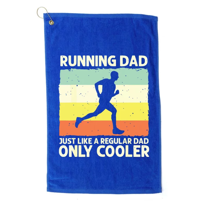 Funny Running For Men Dad Marathon Runner Coach Marathoner Platinum Collection Golf Towel