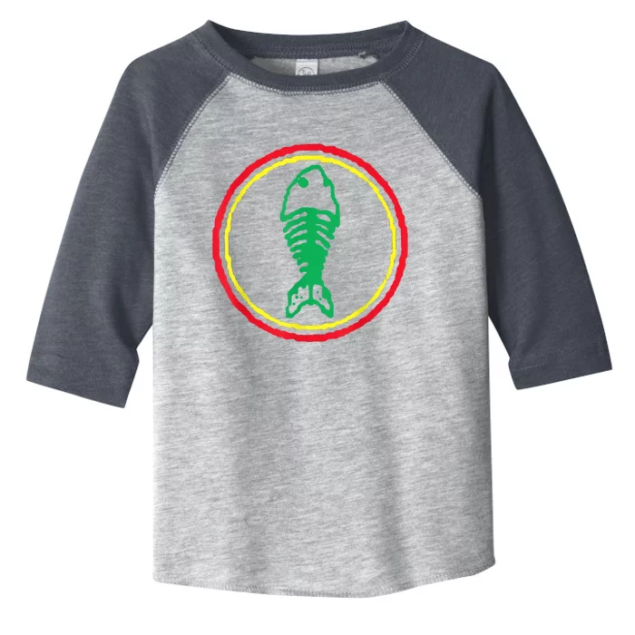 Fishbone Retro Fishing Lover Toddler Fine Jersey T-Shirt