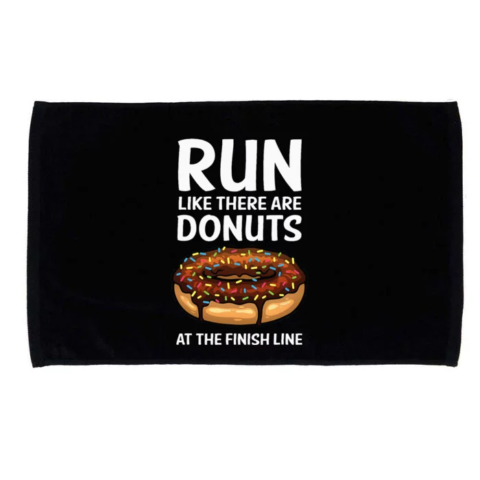 Funny Running For Men Women Donut Finish Line Marathon Microfiber Hand Towel