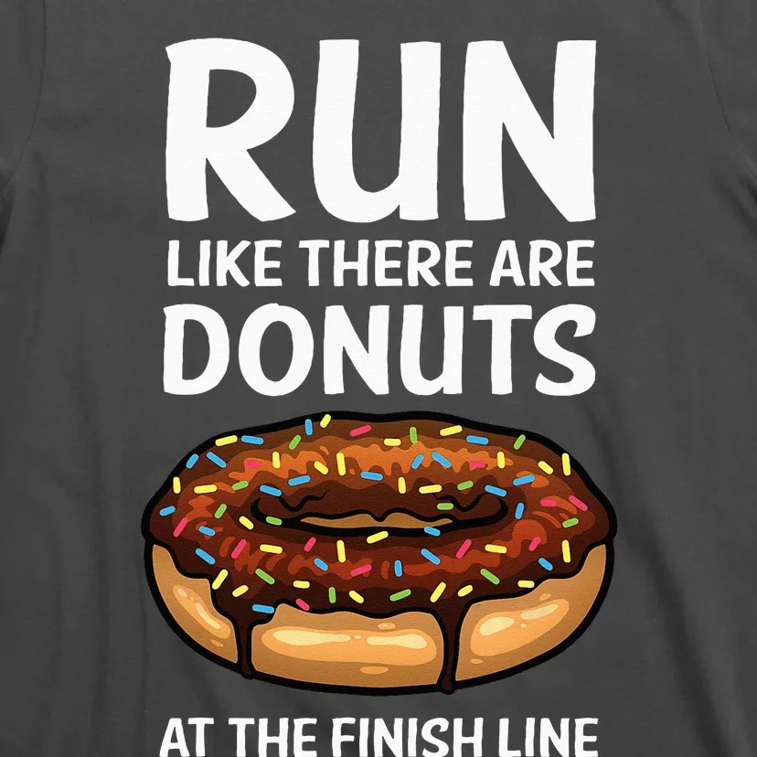 Funny Running For Men Women Donut Finish Line Marathon T-Shirt