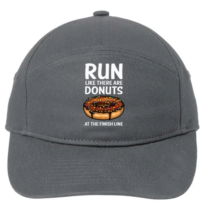 Funny Running For Men Women Donut Finish Line Marathon 7-Panel Snapback Hat