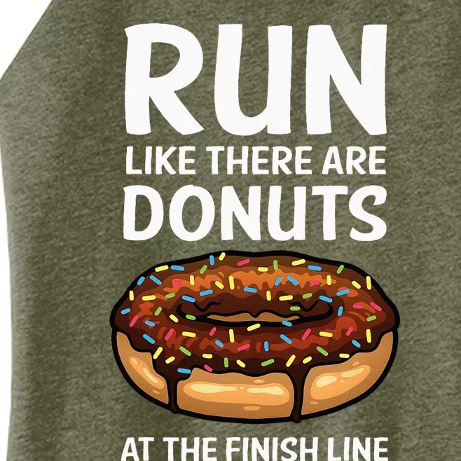 Funny Running For Men Women Donut Finish Line Marathon Women’s Perfect Tri Rocker Tank